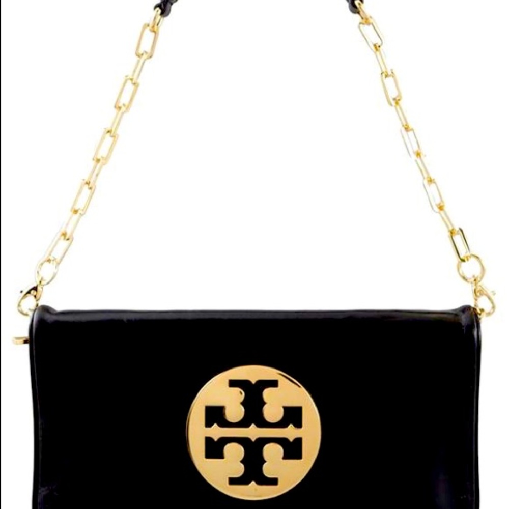 Tory Burch - Reva Black Leather Clutch